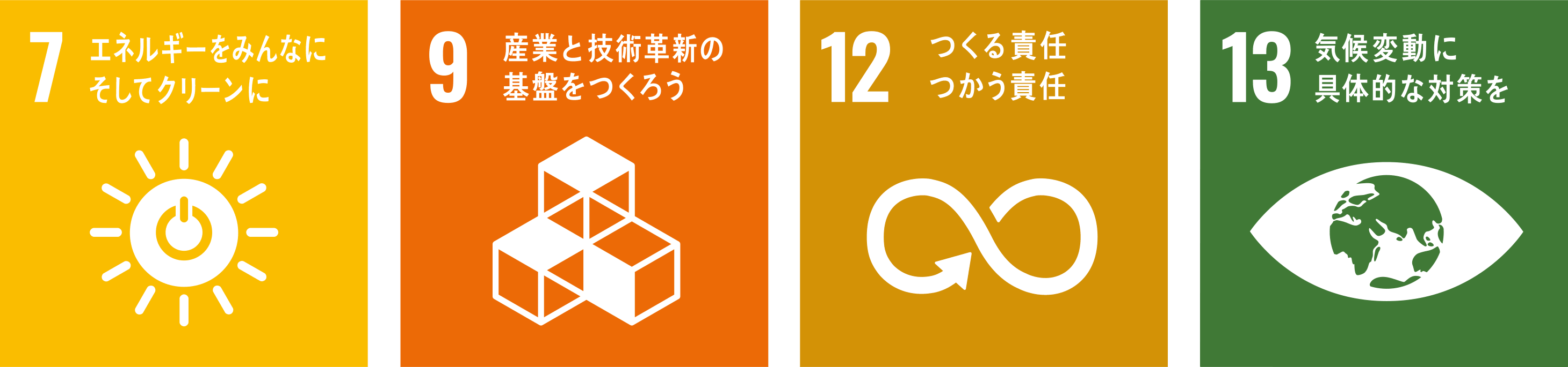 SDGsの目標 7 9 12 13